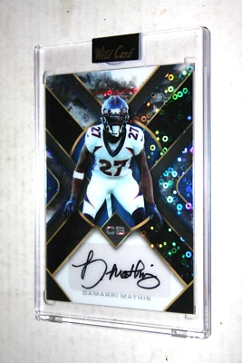 2022 Wild Card Auto Mania Damarri Mathis 1/1 Rushmore With Silver Donuts V. Rare - Image 1 of 3