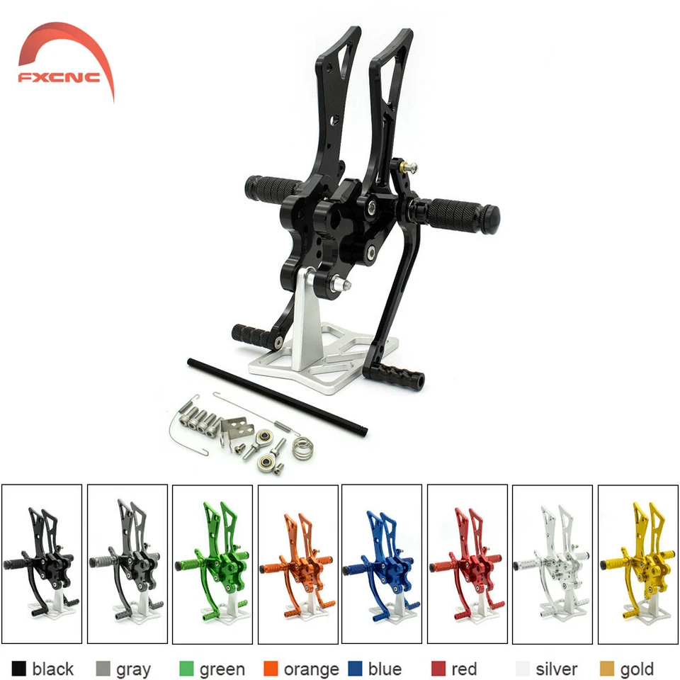 CNC Rearset FootPegs For Yamaha FZ1 2001-2005/FZ8 2001-2003 2004 2005 Adjusting - Image 1 of 4