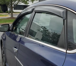 AVS Smoke Rain Guards Vent Visors 3M Tape-On for 2013-2019 Nissan Sentra Sedan - Picture 1 of 4