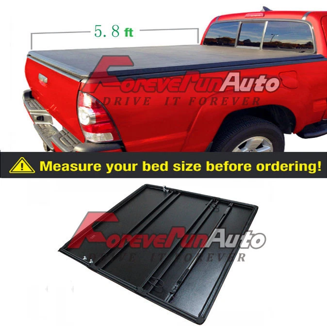 Nueva cubierta Tonneau triple plegable negra con plataforma de 5,8 ft para Ram 1500 2500 3500 2009-2017 Foto 1 de 1