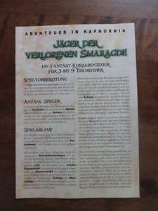 Abenteuer in Kaphornia - Jäger der Verlorenen Smaragde - Fantasy Kurzabenteuer - Bild 1 von 1