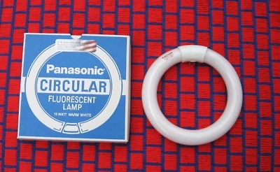 PANASONIC 15 watt CIRCLINE FLUORESCENT warm white 6 inch light BULB 15w FC6T9/ww - Image 1 of 2