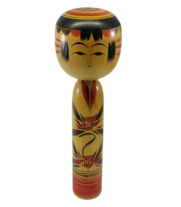 Kokeshi Japanese Wooden Doll Hand Painted Signed 9 in. - Picture 1 of 12