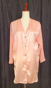 VTG  VICTORIA'S SECRET GOLD LABEL Peach Satin & Chiffon Womens P / S - Picture 1 of 13