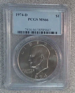 1974-D BU Eisenhower Dollar PCGS MS66 (386) - Picture 1 of 2