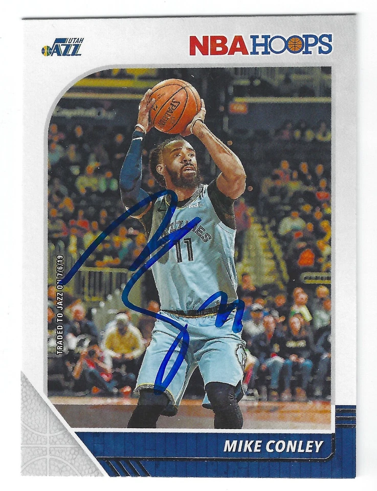 MIKE CONLEY MEMPHIS GRIZZLIES SIGNED HOOPS CARD MINNESOTA TIMBERWOLVES UTAH JAZZ - Image 1 of 1