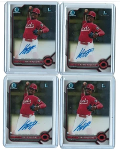 2022 Bowman Chrome 1st Bowman Kenya Huggins (4) Auto Lot! - Picture 1 of 2