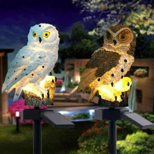 Solar Lights Outdoor Decorative Solar Owl Stake Lights for Yard Decorations Gift - Picture 1 of 13