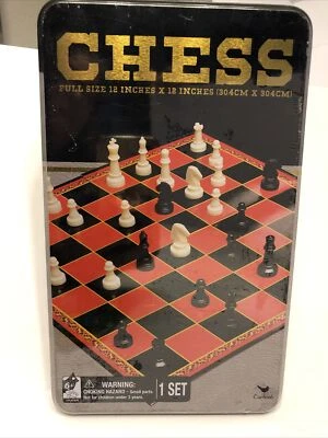 Chess in a Tin Cardinal Games - Chess Full Size 12" x12" - New Factory Sealed - Image 1 of 4