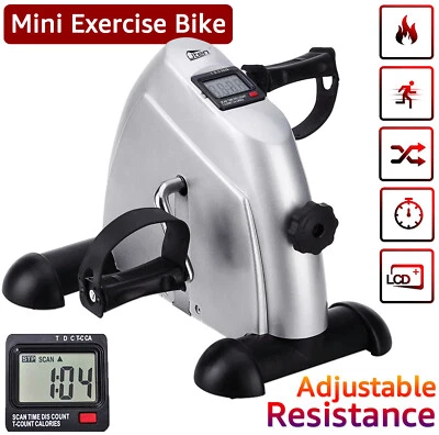 Portable Mini Exercise Bike Under Desk Pedal Exerciser Arm&Leg with LCD Screen - Image 1 of 4