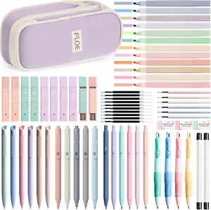 65PCS Aesthetic School Supplies with Cute Pencil Case, Pastel Highlighters Gel P - Picture 1 of 8