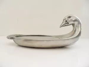 VINTAGE ART DESIGN' CANARD ÉTAIN VERITABLE 95% LES ÉTAINS D'AUTREFOIS FOIS GRAS - Picture 1 of 6