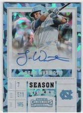 2017 Elite Extra Edition Cracked Ice Ticket Autograph AUTO /24 #5 Logan Warmoth
