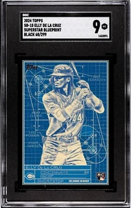 2024 Topps Series 1 Elly De La Cruz Blueprint  Black RC SB-15 #'d/299 - Picture 1 of 3