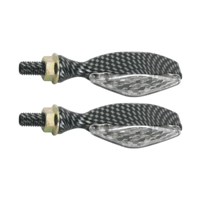 AMAS THE BEST Coppia mini frecce moto LED omologate universali in metallo gambo corto