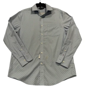 NEW Tommy Hilfiger Men's Long Sleeve Button Down Shirt Blue Size 15.5 32-33 NWT - Picture 1 of 3