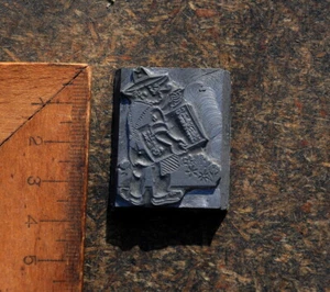Gärtner Klischee Druckstock Stempel Drucker Handsatz Bleisatz Drucken Garten - Bild 1 von 1