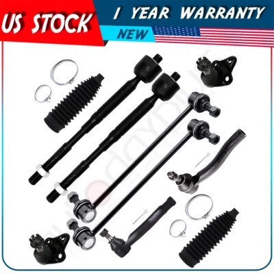 Para 2003-2008 Toyota Corolla 10 peças juntas esféricas barra oscilante amarração haste extremidade rack fole - Imagem 1 de 4