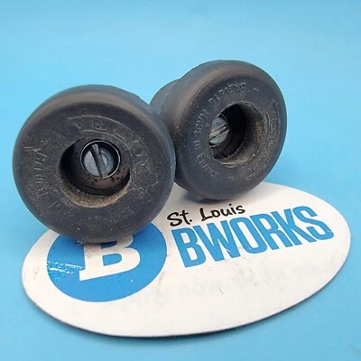 Vintage Black Rubber Velox Handlebar Bar End Screw-in Caps Plugs  k4 - Image 1 of 3