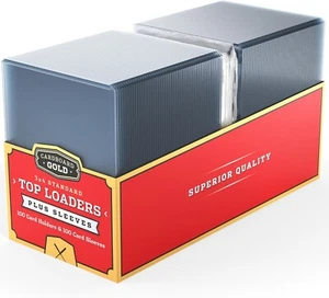 1000 Pro 3x4 Sports Card Regular Toploaders Bulk Case New Top Loaders + Sleeves - Picture 1 of 5