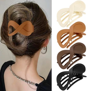 4Pcs Flat Hair Clips Matte Alligator Large Hair Claw Clips Thick Thin Hair Stron - Picture 1 of 7