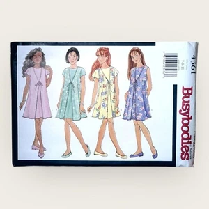 Vestido de Colección Años 90 Butterick Busybodies Patrón de Costura 4361 Niñas Talla 7-10 Sin Cortar - Imagen 1 de 2