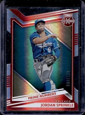 2022 Elite Extra Edition Jordan Sprinkle Prime Numbers Die Cut B #8/129 - Image 1 of 2