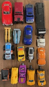 16 Vehicle mixed lot Cars Trucks Trailers Hot Wheels Hummer VW Mercedes - Picture 1 of 5