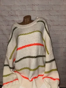 Studio Untold Strickpullover beige mit Borten Wollanteil & Alpaka Grösse 54/56 - Bild 1 von 8