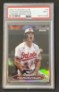 2024 Stadium Club Gunnar Henderson Chrome Refractor #19 PSA 9 - Picture 1 of 2