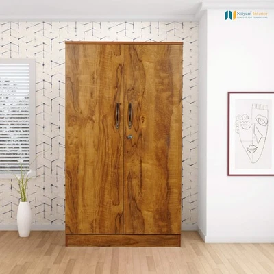 NITYAM Mount Wooden Wardrobe – Elegant 2-Door Almirah for Clothes | - Image 1 of 4
