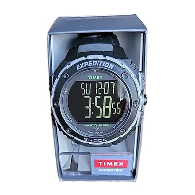 Reloj pulsera Timex Expedition Shock 50 mm caja/correa de resina negra para hombre T499508J nuevo Foto 1 de 4