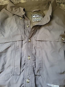 Drake Button Up Shirt  Dark Brown Short Sleeve Vented Polyester 4XL - Picture 1 of 6