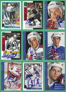 1993-94 Upper Deck Hockey *SIGNED* ~ 45 cards ~ Cheveldae, Lindgren, Blue - Picture 1 of 5