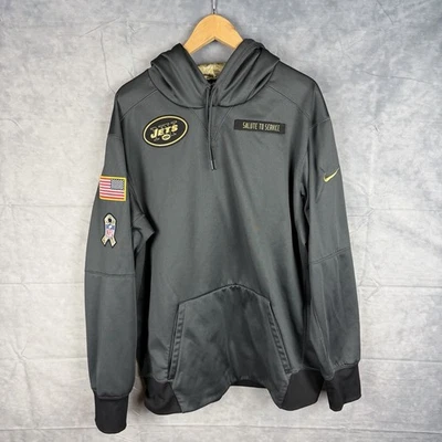 Sudadera con Capucha New York Jets Para Hombres XXL Saludo al Servicio Nike Calce Térmico Camuflada Capucha Foto 1 de 4