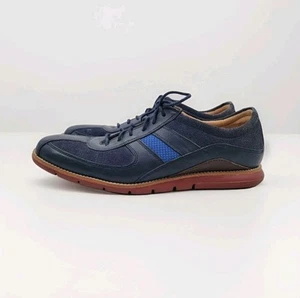 Cole Haan Grand OS Mens 10.5 Navy Blue Wool Leather Minimalist Casual Sneakers - Picture 1 of 16