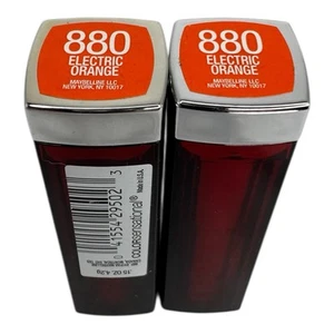 (2) Maybelline ELECTRIC ORANGE 880 Color Sensational Lippenstift Neu - Bild 1 von 3