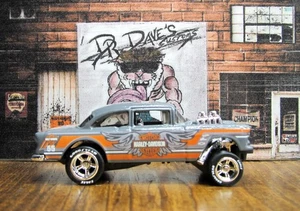Dr Dave's Customs, Hot Wheels '55 CHEVY BEL AIR GASSER, HARLEY-DAVIDSON, C3948 - Imagen 1 de 5