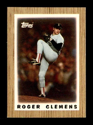 1987 Topps Mini #42 Roger Clemens NM+ X1934176 - Image 1 of 3