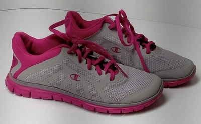Champion Women's Gray Pink Low-top Lace-up Memory Foam Sneakers Size 6.5  - Image 1 of 4