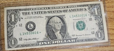 1999 US 1 Dollar Star Note San Francisco - Image 1 of 2