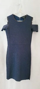 Nuevo sin etiquetas Mini Vestido Para Mujer BCBGMAXAZRIA Azul Marino Metálico MONICKA Bodycon XS - Imagen 1 de 10