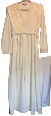 Abrigo de Colección Vanity Fair Polar Casa Bata Cremallera Hecho en EE. UU. NUEVO SIN ETIQUETAS Talla L Amarillo Pálido Foto 1 de 4