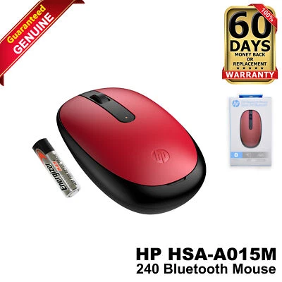 HP 240 Empire Red Bluetooth Wireless Mouse Sleek Portable & Reliable 43N05AA#ABA - Image 1 of 4