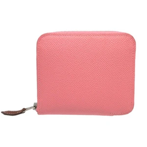 AUTHENTIC HERMES Azap Silk In Compact coin purse Rose Confetti Epsom 0225 - Picture 1 of 8