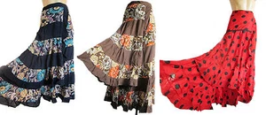 LANGER WICKELROCK, One Size, ungleichmäßiger Saum, HIPPY GYPSY BOHO Sommer Urlaub NEU - Bild 1 von 14