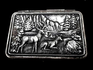 VINTAGE 1904 DONKER AND WILLIAMS E.P. DEER MATCH SAFE - CHICAGO - Picture 1 of 5