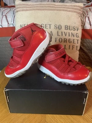 Jordan 11 Retro BT (Win Like) Children 10c Gym Red/Black-White - Image 1 of 4