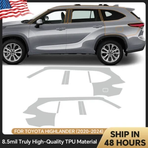 For Toyota Highlander 2020-2024 Rear Side Precut Paint Protection Film Clear PPF - Picture 1 of 20