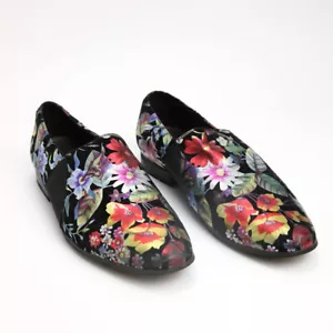 Mocassini uomo Robert Graham iridescenti floreali slip-on taglia 13 - Foto 1 di 8
